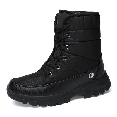 Botas de nieve de invierno para hombre, nuevas y a la moda, para exteriores, de felpa gruesa, impermeables, antideslizantes, para mantener el calor, talla grande 46