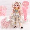 30CM Mini Movable 23Jointed Doll Girls Toy 3D Big Eyes BJD Princess Full Outfits  Dresses  Collection Childrens Doll Gift