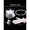 4 Pcs Tea Party Fascinator Hat Set for Women Lace Glove Pearl Set | Tea Party Accessories Outfits Headpiece Veil Lace Glove Pearl Jewerly for Wedding