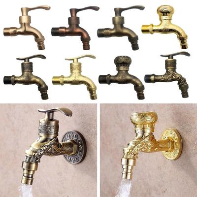 Antique Fast Open Faucet Toilet Nozzle Cold Water Faucet  Outdoor Garden Wash Basin Tap