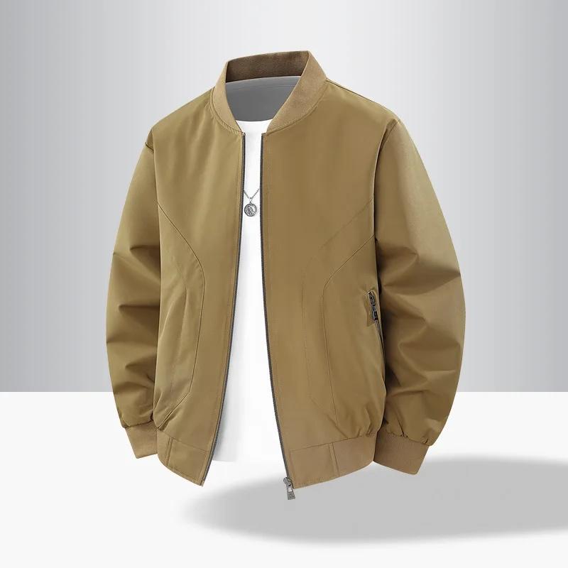 

Весенне-осенняя мужская куртка с бейсбольным воротником, повседневная, свободного кроя, модная, винтажная куртка-бомбер, верхняя одежда для мужчин 4XL коричневый