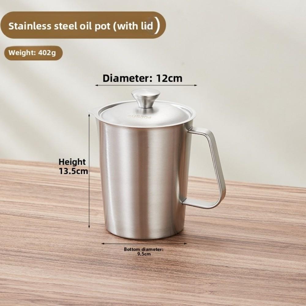 304 Stainless Steel Measuring Cups Inner Scale Design Thickened Liquid Latte Art Cup with Lid Large Capacity Laboratory Beaker