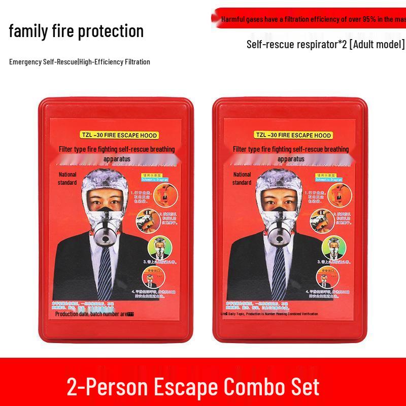 Miling Fire & Smoke Escape Respirator Kit One Size
