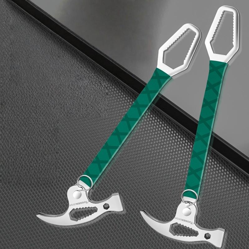 1Pcs Wrench Pry Bar Nail Lifting Multifunctional Sheep Horn Connected Hammer Woodworking Hammer Folding Sheep Horn Hammer