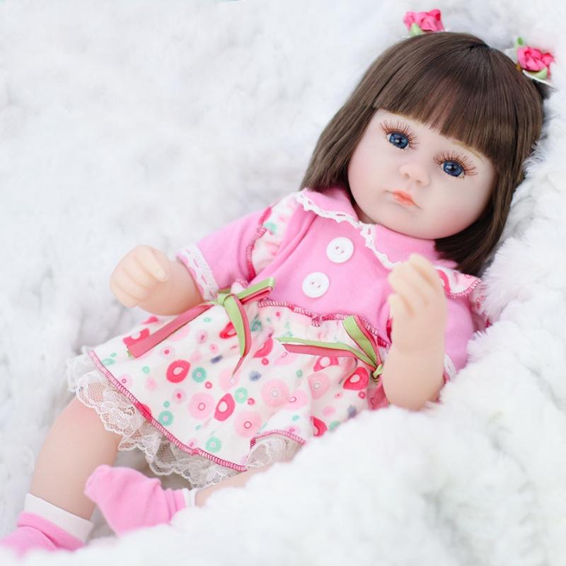 Vivid 42cm Newborn Reborn Baby Doll With Realistic Features And Soft Silicone Body