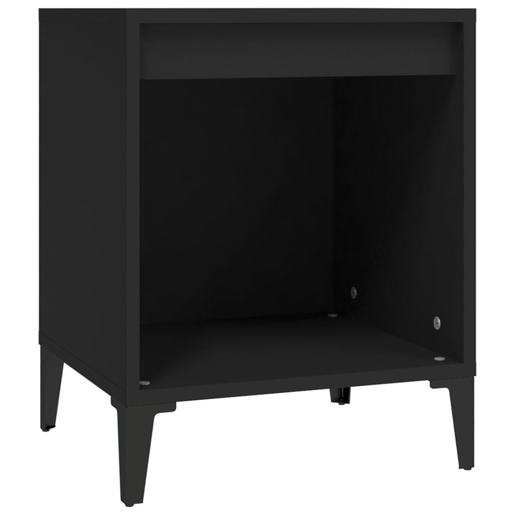 Nightstand Black 40x35x50 Cm
