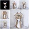Tiaras Crown Headband Handmade Craft Kits Roleplay Crownpiece Women Costume Hairband Female Church Wedding Headpiece
