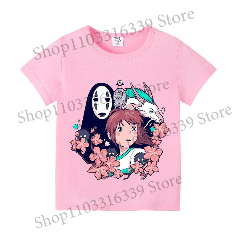 Koszulka dziecięca Totoro Dziewczynka Chłopiec Bawełna Krótki rękaw Anime Kreskówka Koszulki Moda Okrągły dekolt Koszulka Dzieci Urocze Letnie ubrania Nowe