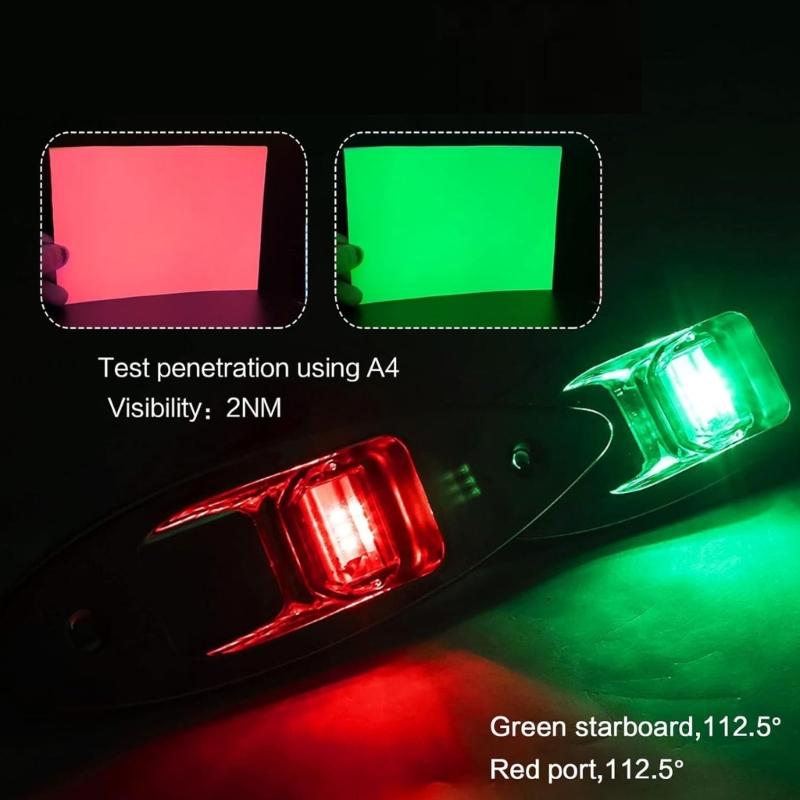 LED Marine Vessels Boats Pontoons Navigation Lights Universal Boat Signal Lamps for Enhanced Safety and Visibility 2pcs