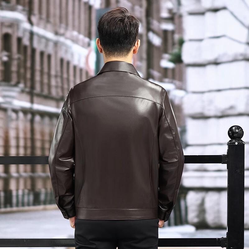 KAISER Men's Premium Business Casual Sheepskin Leather Jacket