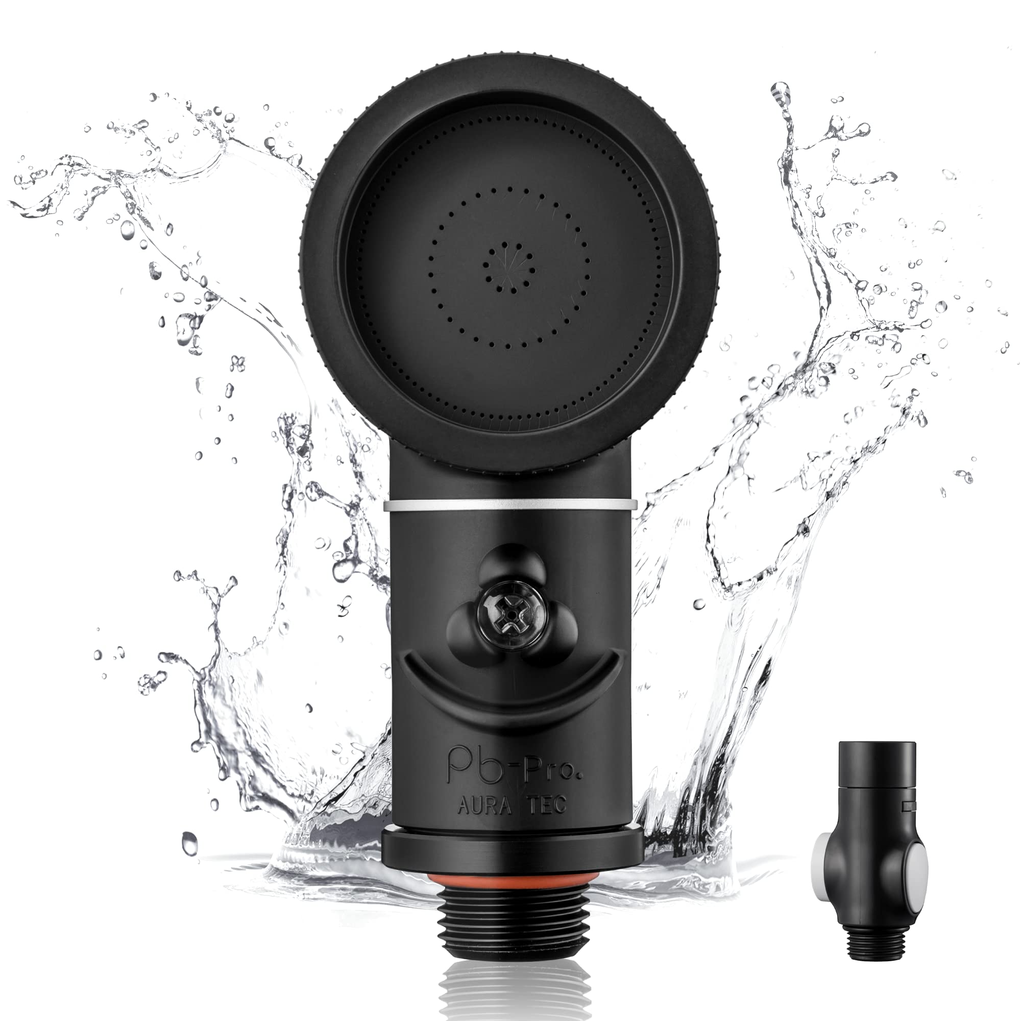 

PureBule Microbubble Shower Head with Shower Perfect PureBule Petit Pet-Friendly Anti-Splash Convergence, Nanobubbles, Ultra-Fine Bubbles, чёрный