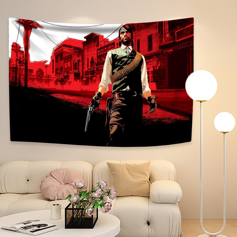 Game RDR 2 Tapestry Digital Prints Flag Fashion Home And Garden Decor Wall Hanging Covcering For Bedroom Dorm Party Wall Banner