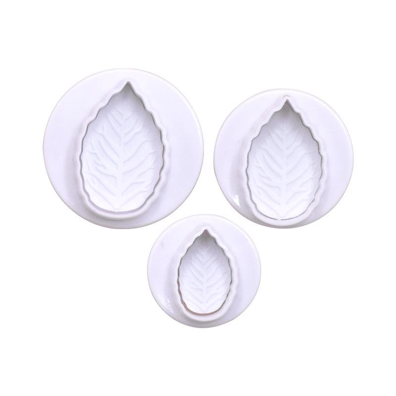 3Pcs Rose Leaf Spring Imitation Real Cake Mold Cookie Mold Easy To Use