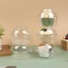 100 Pcs Disposable Dessert Box with Lid Stackable Clear Square Cupcake Slice Container Sandwich Cheesecake Baking Storage Box