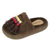 Fashion Fashion Slippers Home Non-Slip Flip Flops Outside Wear Cute Casual Tassel Fluffy Drag