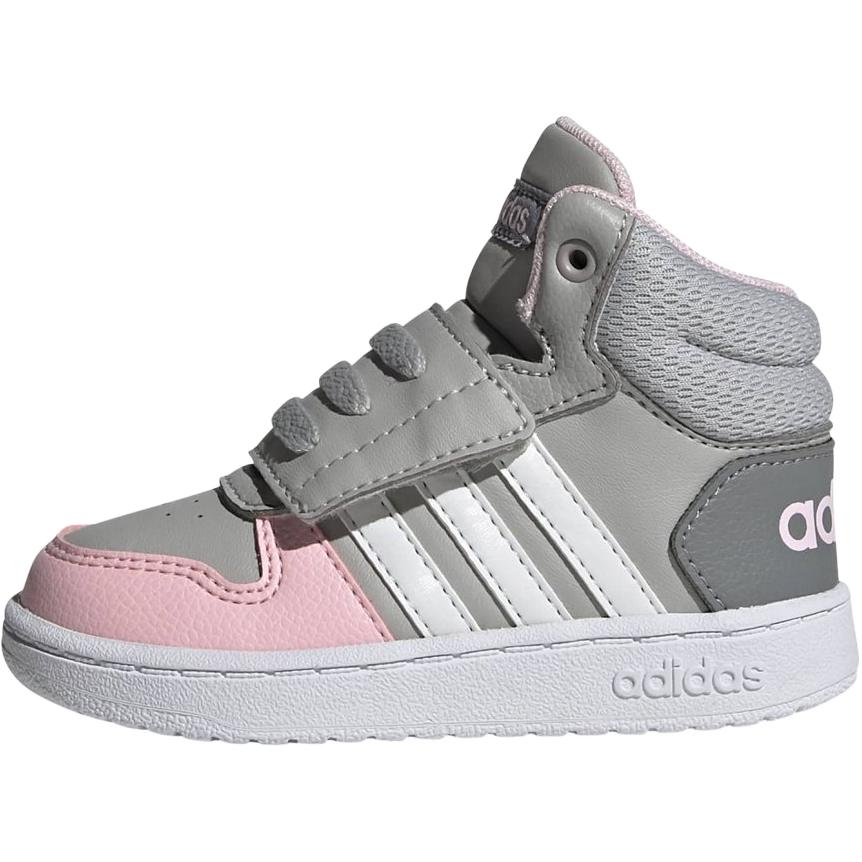 

Adidas Neo Hoops 2.0 Mid Multicolor Abrasion Resistant Mid top Toddler Shoes Gray Pink Infant And Toddler GZ7779 23