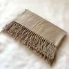 Used Cashmere Large Pashmina Stole Beige