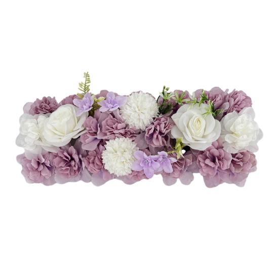 

Artificial Rose Flower Row Faux Silk Rose Panel Backdrop DIY Floral Wall Decor for Wedding Arch Reception Ceremony Centerpiece Birthday Party Decor