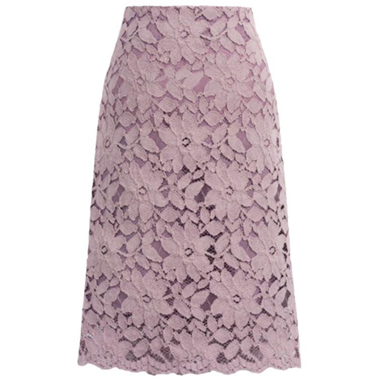 Women's Summer Slimming Lace Midi Skirt - French Fairy A-Line Bodycon