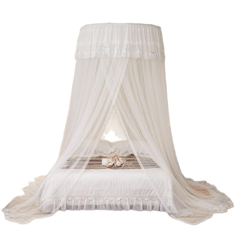 Summer Princess Style Dome Mosquito Net No-Assembly Floor-Standing Bed Canopy Thickened Encrypted Fiberglass Mesh Curtain