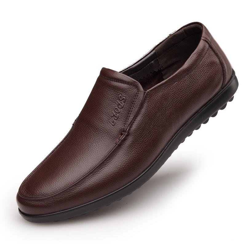 New Designer Cow Leather Loafers for Men Fashion Soft-soled Men's Driving Shoes Autumn Winter Solid Color Casual Shoes Male