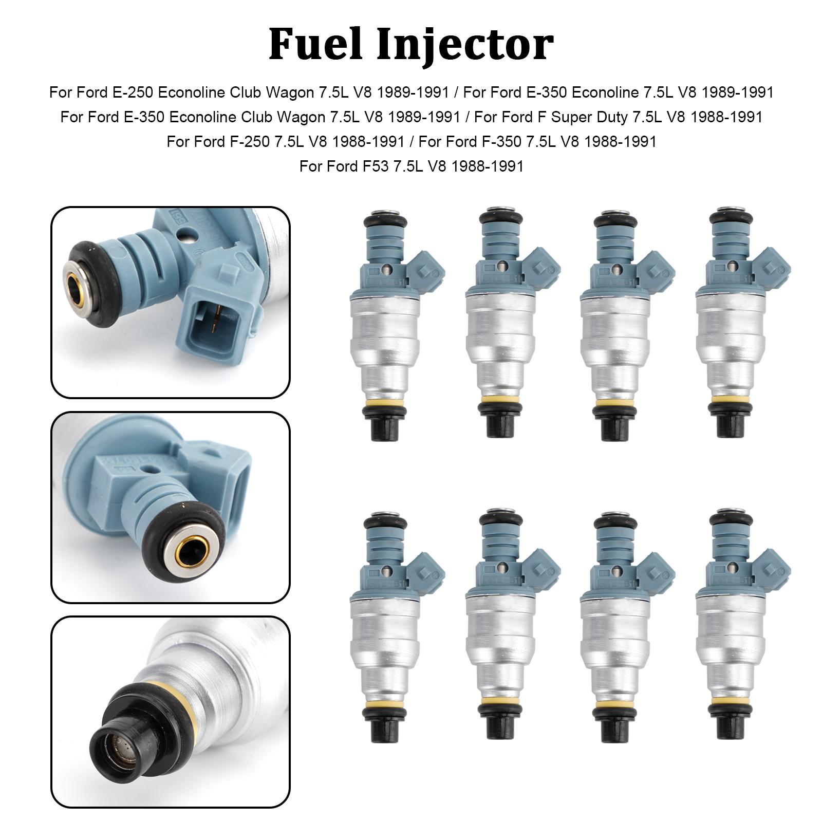 

8PCS Fuel Injectors 0280150759 Fit for Ford E-250 E-350 7.5L V8 1988-1991 822-11120