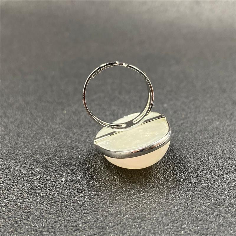 1 Stück Damenring Natur Perlmutt Muschel Ring Einstellbar Für Frauen Geburtstag Halloween Weihnachtsgeschenk