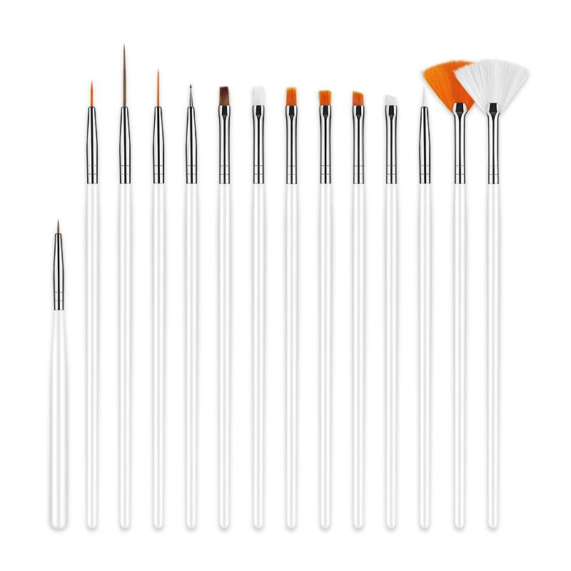 

YIKOOLIN Professional Nail Brush Set Manicure Tools Girl Diy Finernail Pattern Accessories Nail Design Painting Phototherapy Pen