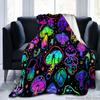 1pc Warm And Soft Fantasy Mushroom Blanket Flannel Throw for Sofa,Bed, Travel, Camping, Livingroom, Office, Couch, Chair,And Bed
