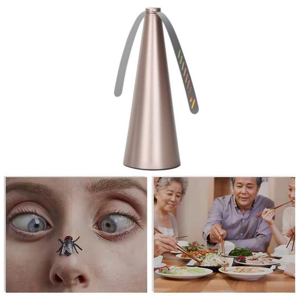 Automatic Fly Repellent Fan Fly Fan for Outside Inside Table Use Restaurant Barbeque Events Gold