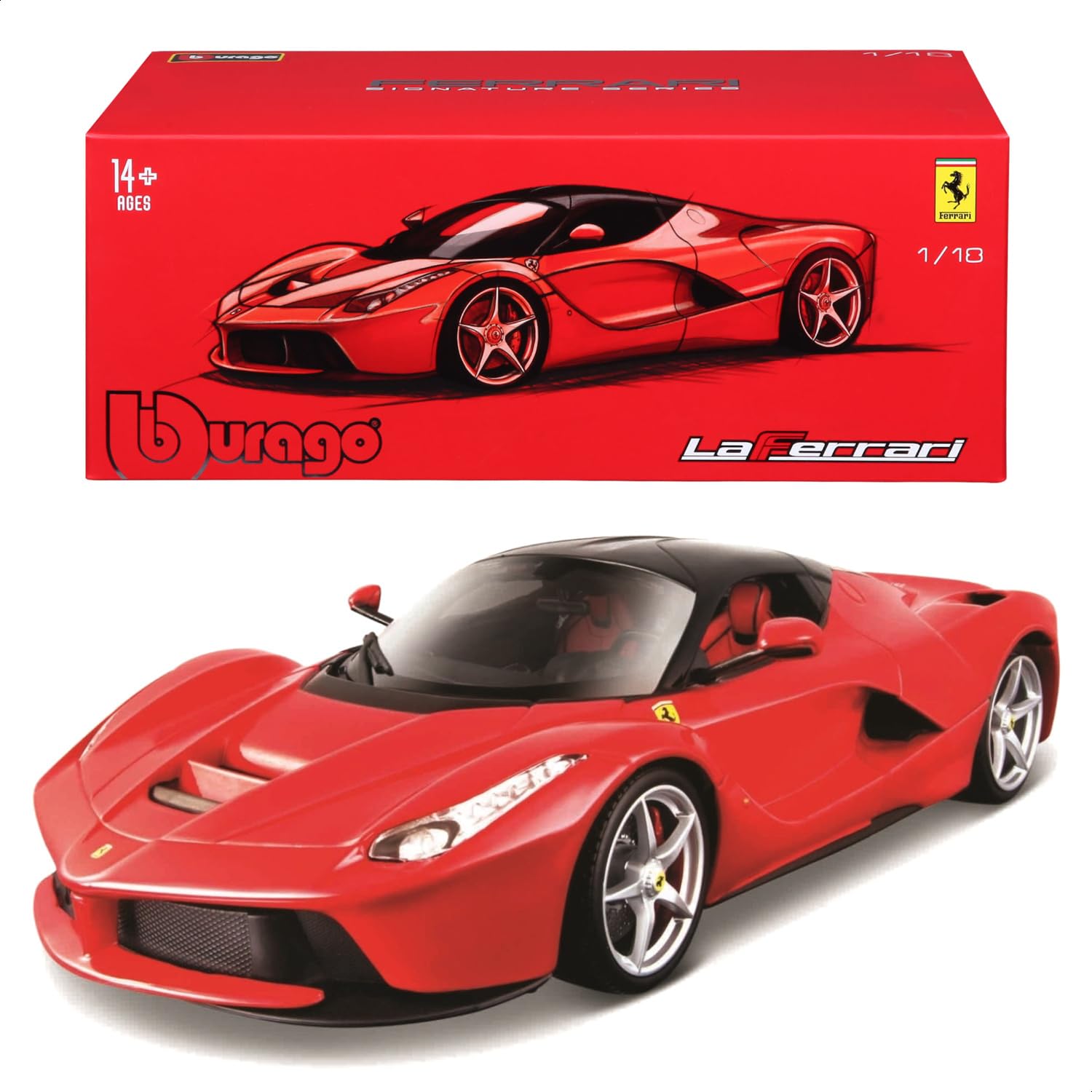 Bburago Signature Series Ferrari LaFerrari Red Diecast Model Finished Product RD 1/18 / Car, 18-16901