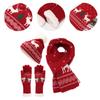 Versatile Christmas Hat Scarf Gloves Set for Schoolgirls Schoolboys Outfit