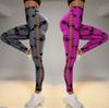 JYL Tie Dye Hollow Yoga PanHip Lifting Tummy Control Outfit