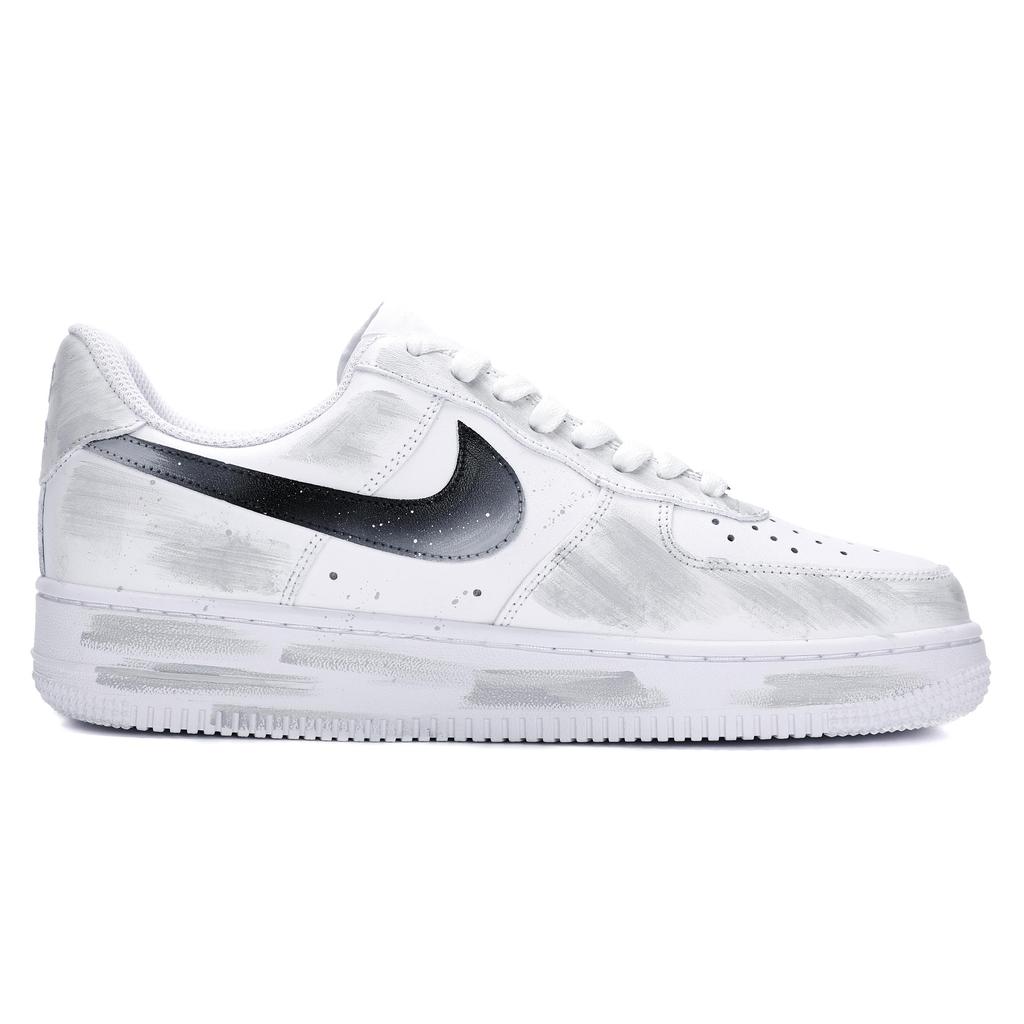 Nike Air Force 1 Slip Resistant, Abrasion Resistant, Lightweight Low Top Skateboard Shoes Men's Black White CW2288-111(Team18-)