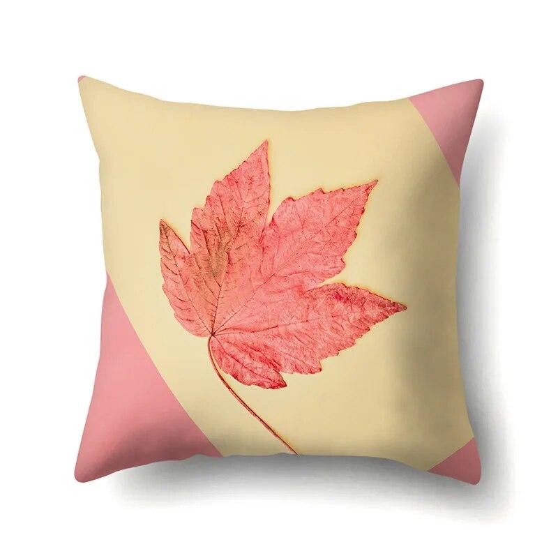 Maple Leaf Pillowcase Car Lumbar Pillow  Cushion Sofa  toon Pattern
