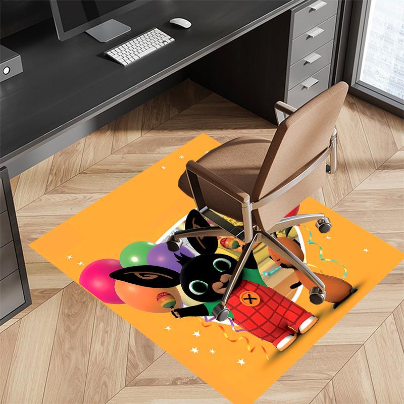 1pc Bing Print Area Rug - Soft, Washable Non-Slip Indoor Mat for Office Chairs, Living Room, Home Office Decorative Rug