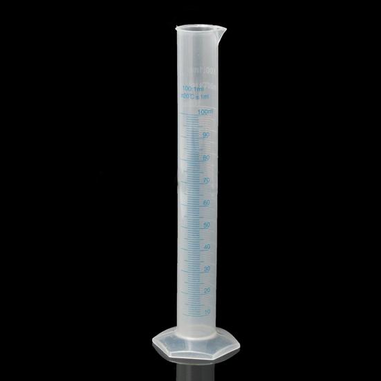 100/250ml Plastic Measuring Graduated Cylinder Liquid Lab Test Experiment Cup