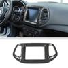 Carbon Fiber 8.4" Dashboard GPS Navigation Panel Trim Frame For Jeep Compass 17+