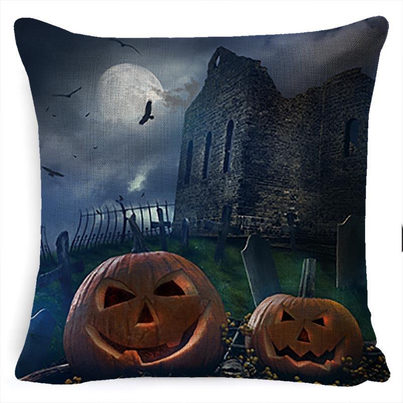 Pillow Case Holiday Party Halloween Horror Bat Office Pillow Case Car Waist Support Cushion Lumbar Pillow