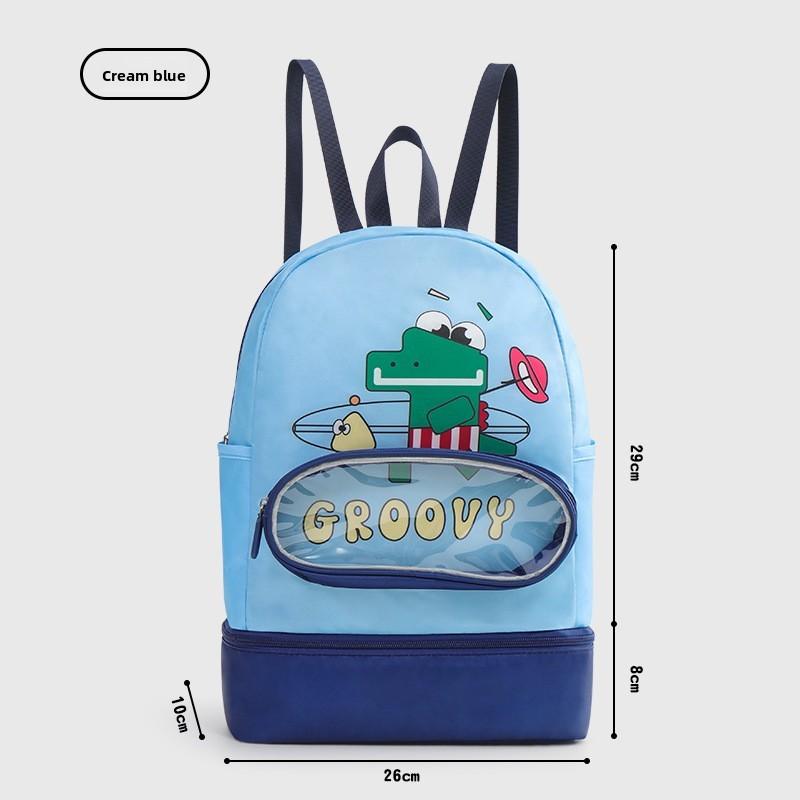 Childrens Swimming Bag Cute Cartoon Backpack With Waterproof Dry Wet Separation For Outdoor Sports