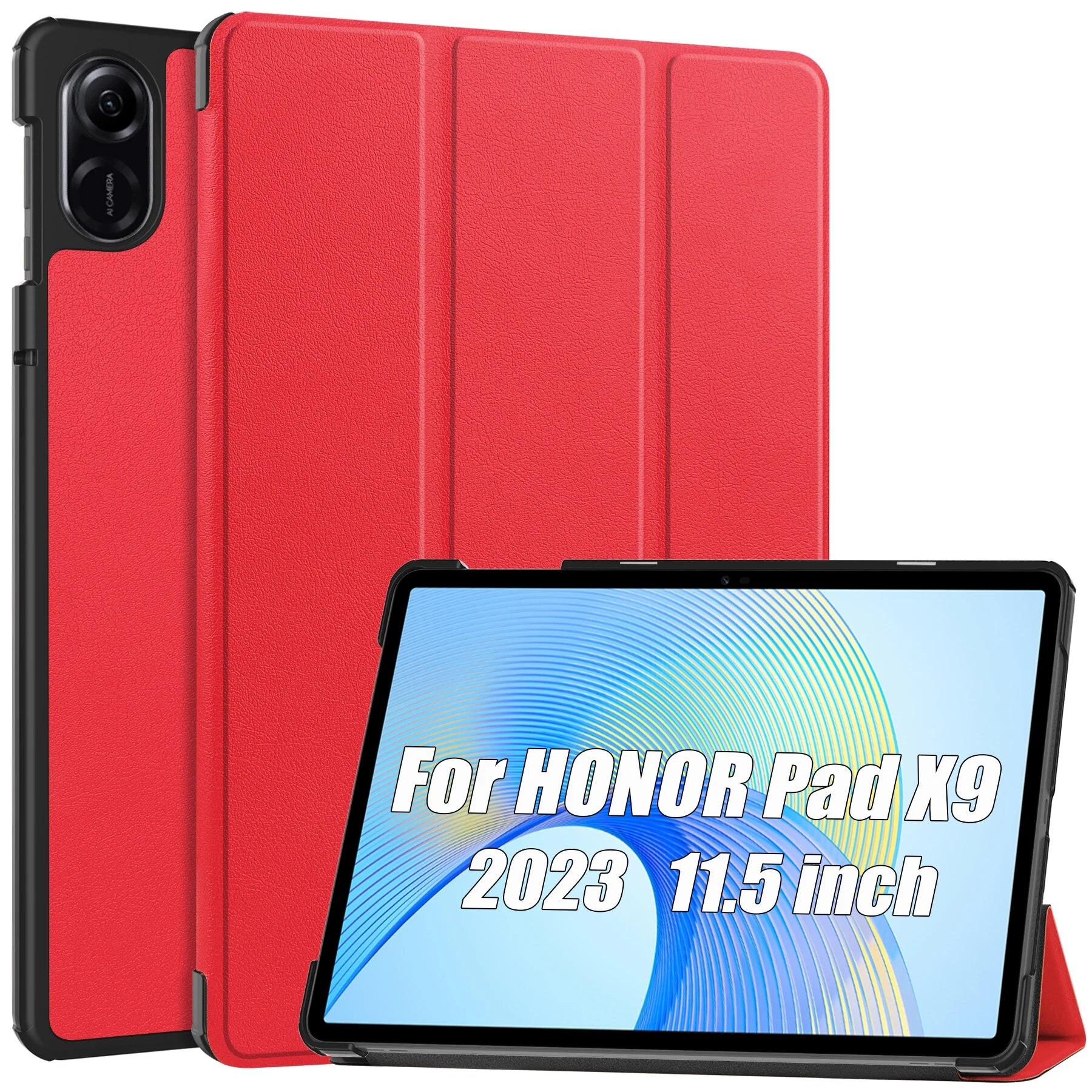 

Чехол для HONOR Pad X9, 11,5-дюймовый ультратонкий защитный чехол с подставкой, чехол из искусственной кожи для Honor Pad X9 2023, 11,5 дюйма For HONOR Pad X9 красный