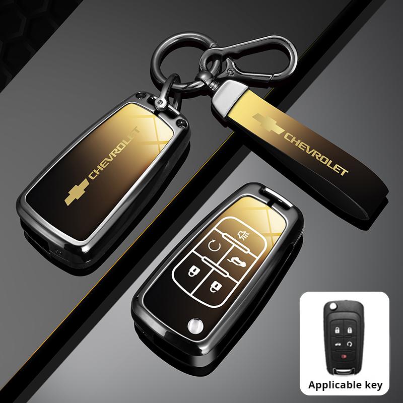 Zinc Alloy Car Flip Key Case Cover Shell Bag For Chevrolet Cruze Aveo Trax Sail Malibu Captiva Prism Spark Protector Accessories