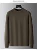 Men's Plus Size Silk Velvet Knitwear: Autumn/Winter 2025 Casual Round Neck Wool Sweater.