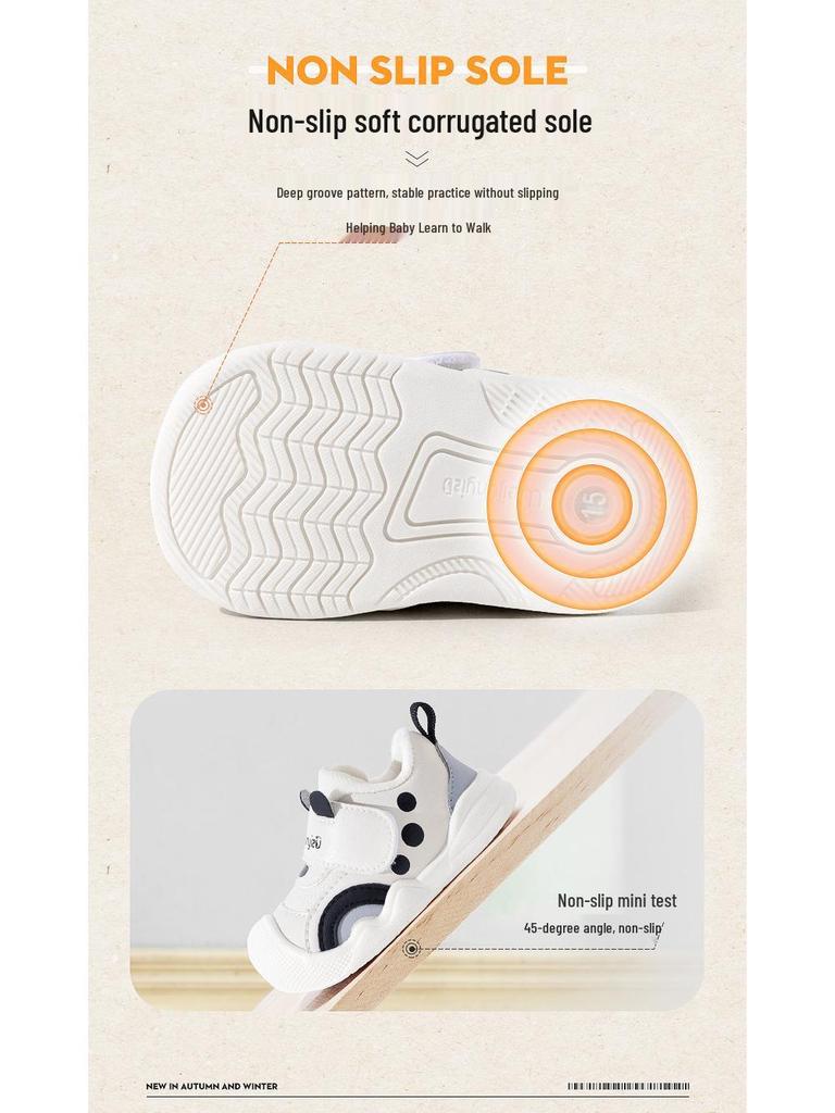 2025 Winter Baby Walking Shoes: Cotton, Plus Velvet, Soft Sole for Boys & Girls