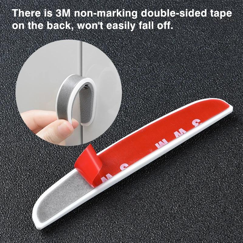 ASD1  4Pcs Rubber Anti Collision Strip Car Door Rearview Mirror Protector Stickers For Nissan Sylphy N7 Teana Qashqai Note Navara Leaf