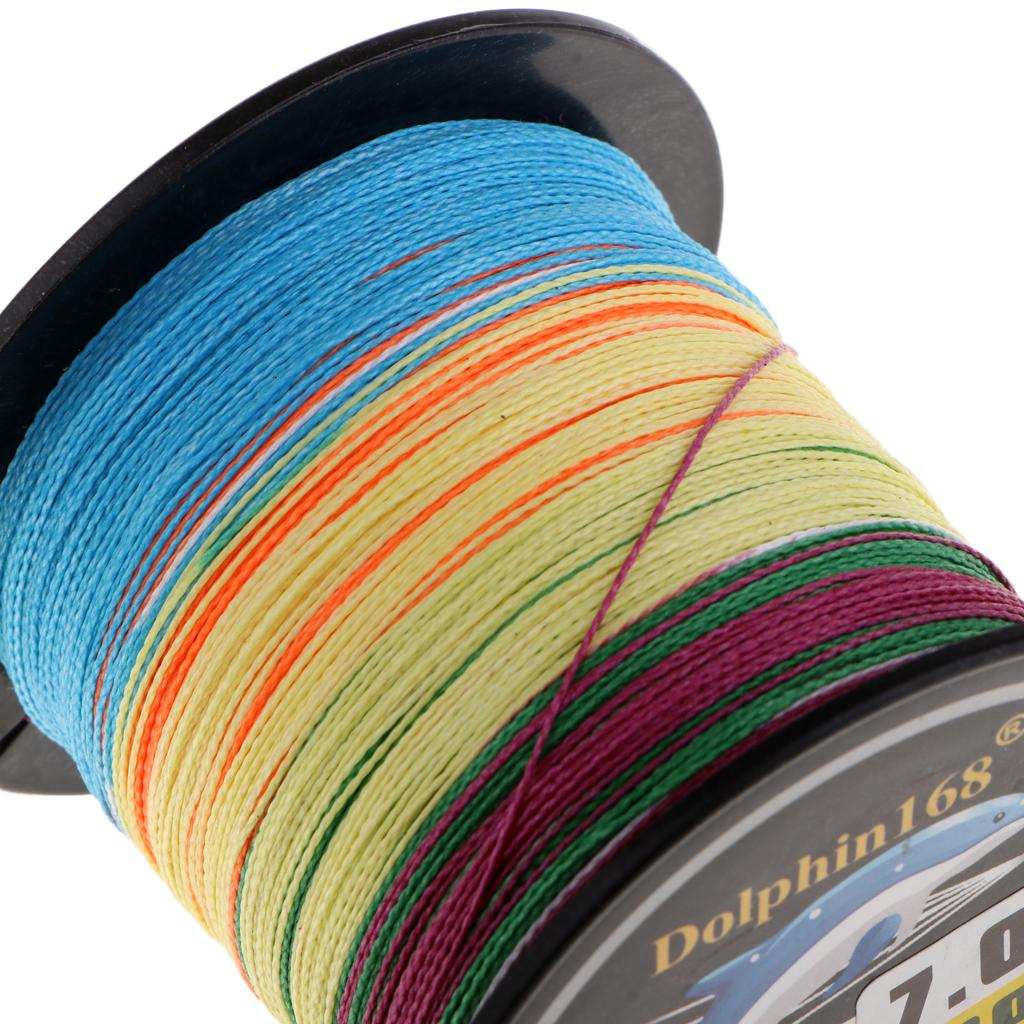 4 Strands Braid Fishing Line Multicolor PE Fiber -102lb