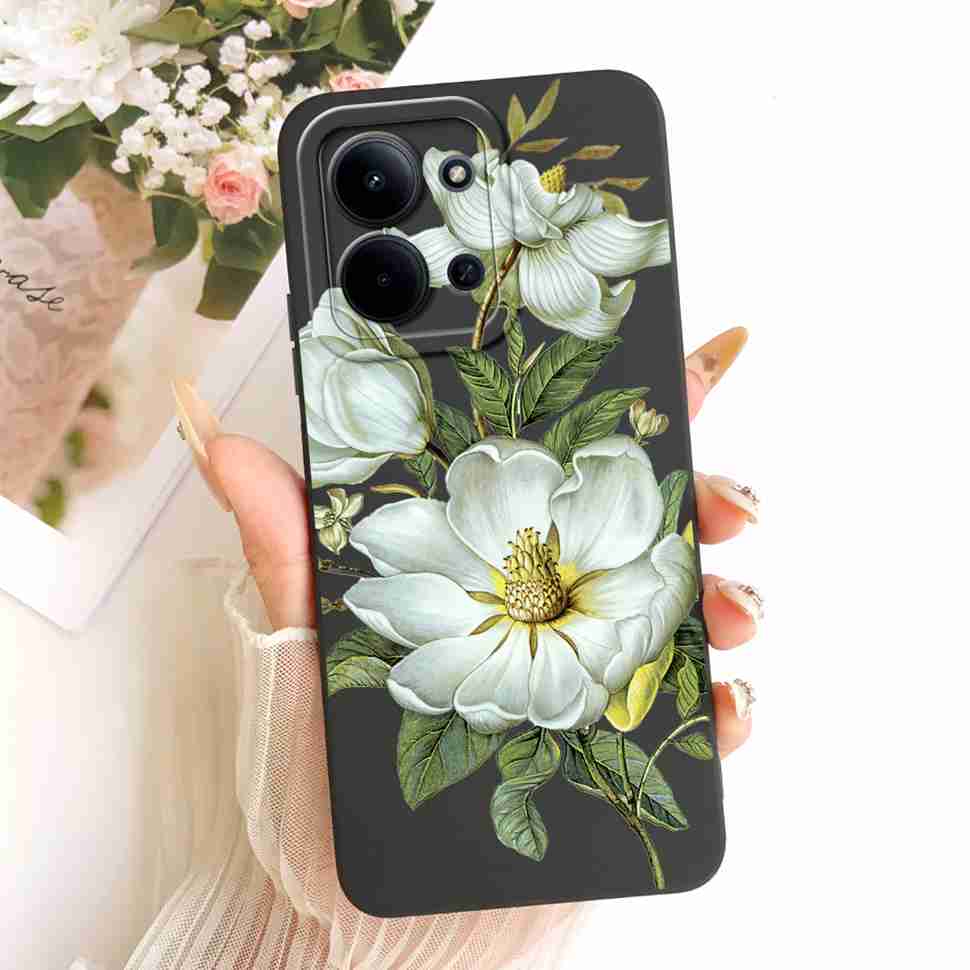 For Xiaomi Redmi 15C 4G Case Cute Couple Flower Cartoon Cover Phone Case For Xiaomi Redmi 15C Redmi15C 4G 5G Back Cover Capa