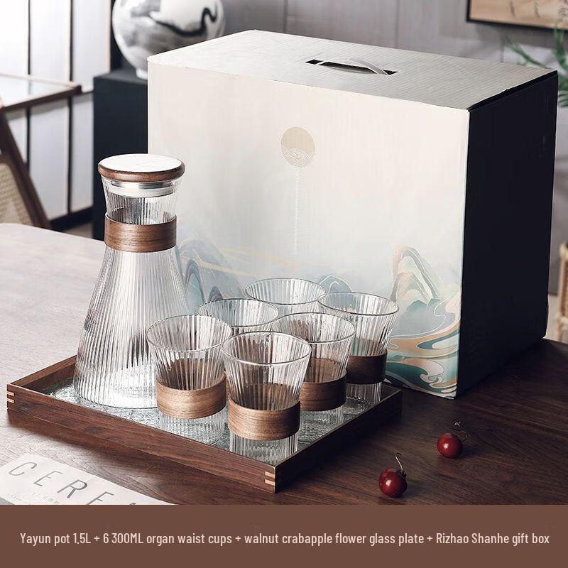 TXRMDX Chinese Style Heat-Resistant Glass Tea Set