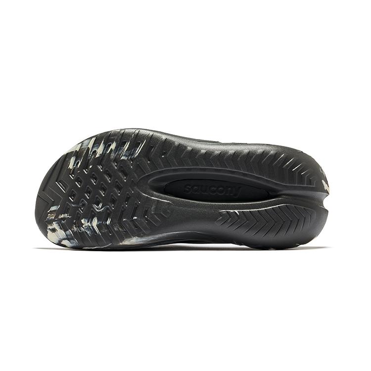 Saucony Slip Resistant Abrasion Resistant Slide Slippers Unisex Dark Gray Beige S28903-7