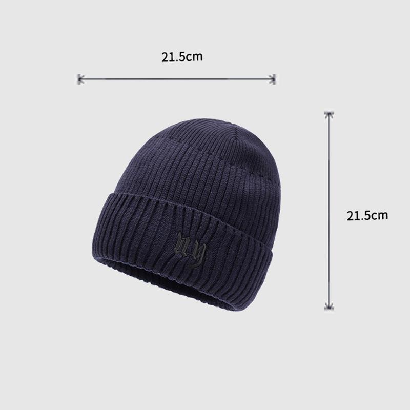 Ski Pullover Knitted Hat Men's Winter Warm Outdoor Cycling Coldproof Ear Protection Wool Cotton Hat